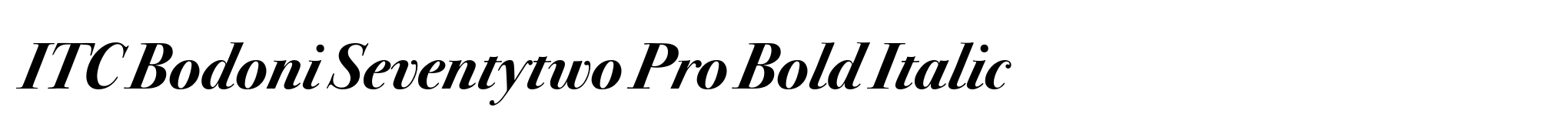 ITC Bodoni Seventytwo Pro Bold Italic image